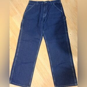 Carhartt Navy Straight-Leg Work Jeans